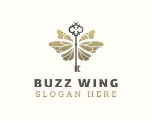 Key Butterfly Wings logo design