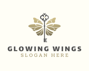 Key Butterfly Wings logo design