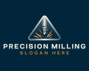 Milling - Industrial Machinist Laser logo design