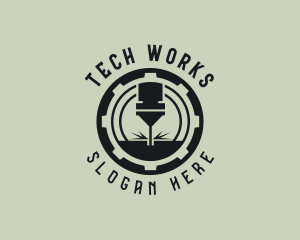 CNC Laser Machinery logo design