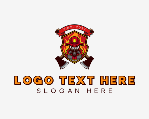 Firefighter - Firefighter Fire Rescue logo design