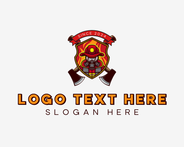 Firefighter - Firefighter Fire Rescue logo design