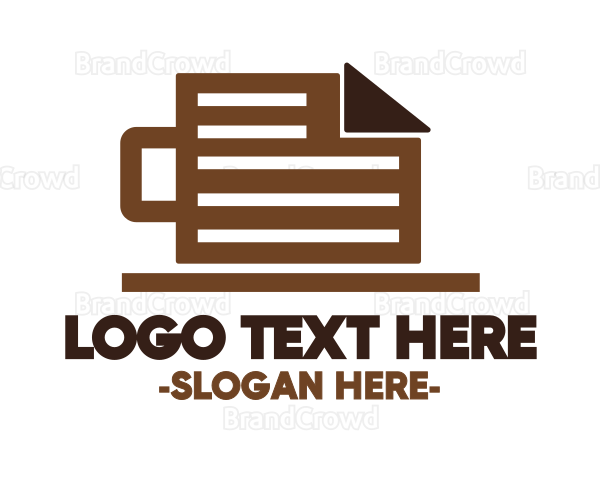 Coffee Mug Document Logo