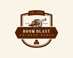 Explosive - Cannon Artillery Weapon logo design