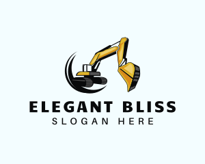 Heavy Equipment - Excavation Backhoe Construction logo design