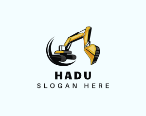 Construction - Excavation Backhoe Construction logo design