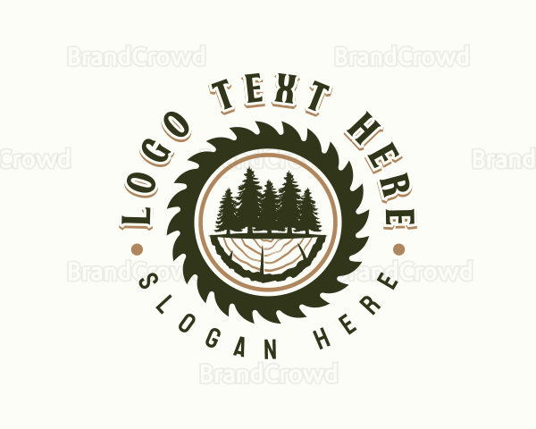 Saw Wood Forest Logo