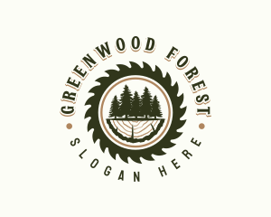 Saw Wood Forest logo design