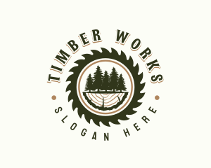 Saw Wood Forest logo design