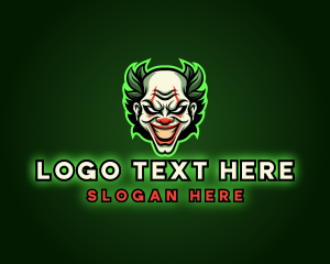 Mime - Scary Clown Joker logo design