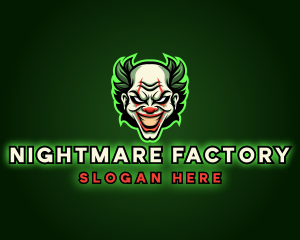 Scary Clown Joker logo design