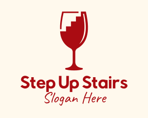 Staircase - Staircase Wine Glass logo design