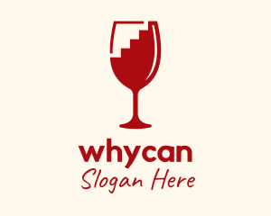 Wine Tasting - Staircase Wine Glass logo design