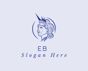 Tourism - Blue Crown Woman logo design