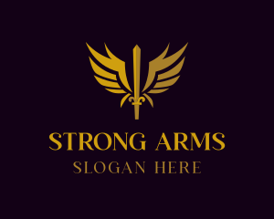 Arms - Majestic Sword Wing logo design
