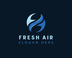 Ventilation HVAC Cooling logo design