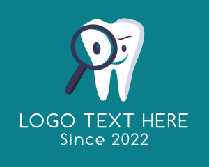 Dentist - Tooth Magnifying Glass logo design