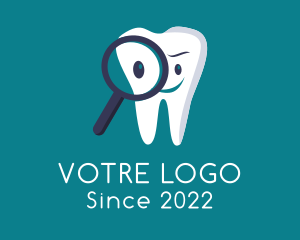 Dentistry - Tooth Magnifying Glass logo design