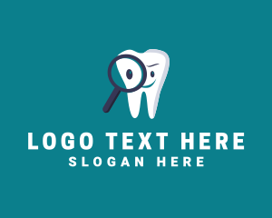 Zoom - Tooth Magnifying Glass logo design