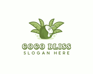 Coconut Juice Drink logo design