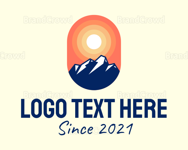 Sunrise Mountain Badge Logo