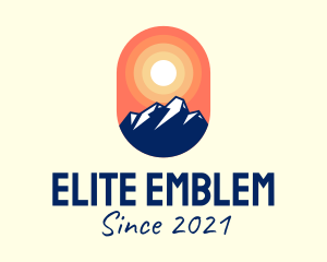Badge - Sunrise Mountain Badge logo design