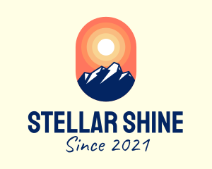 Sunrise Mountain Badge logo design