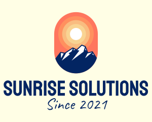 Sunrise Mountain Badge logo design
