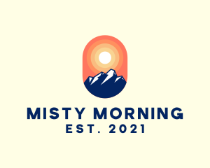 Sunrise Mountain Badge logo design