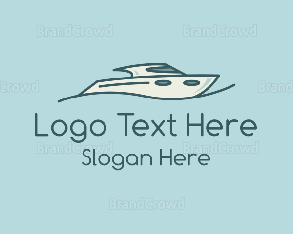 Teal Wave Speedboat Logo