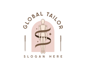 Ribbon Tailoring Mannequin logo design