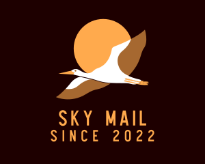 Flying Stork Avian  logo design