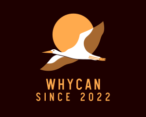 Freedom - Flying Stork Avian logo design