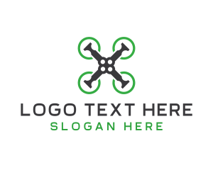 Letter X - Flying Drone Technology logo design