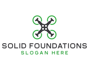 Fidget - Flying Drone Technology logo design