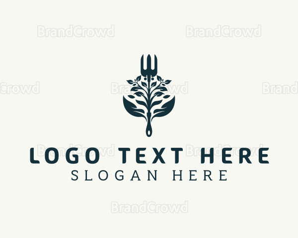 Plant Landscaping Rake Logo