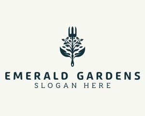 Plant Landscaping Rake logo design