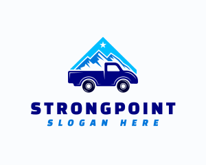 Mountain Pickup Truck logo design