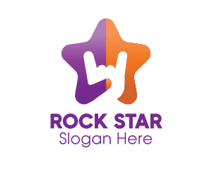 Cute Rock Star logo design