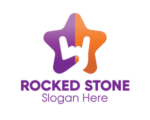 Cute Rock Star logo design