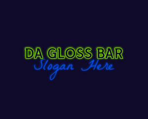 Disco Bar Neon logo design