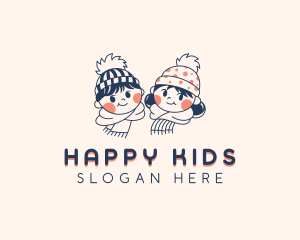 Kids Scarf Clothing logo design