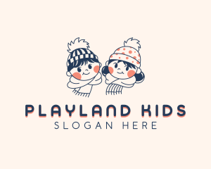 Kids Scarf Clothing logo design