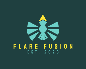 Flare - Flying Light Post logo design