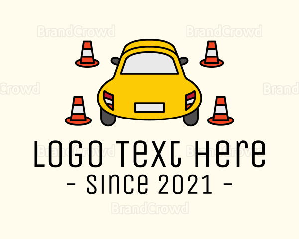 Car Traffic Cone Logo