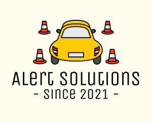 Caution - Car Traffic Cone logo design