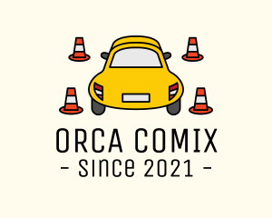 Car Repair Shop - Car Traffic Cone logo design