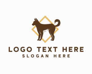 Australian Animal - Dingo Canine Dog logo design