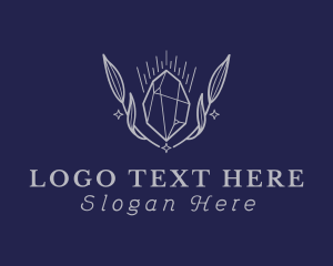 Crystal - Natural Precious Gem logo design
