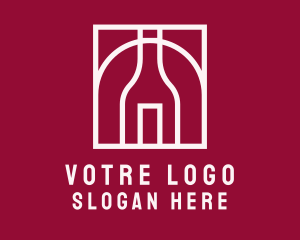 Wine Bottle Outline Logo